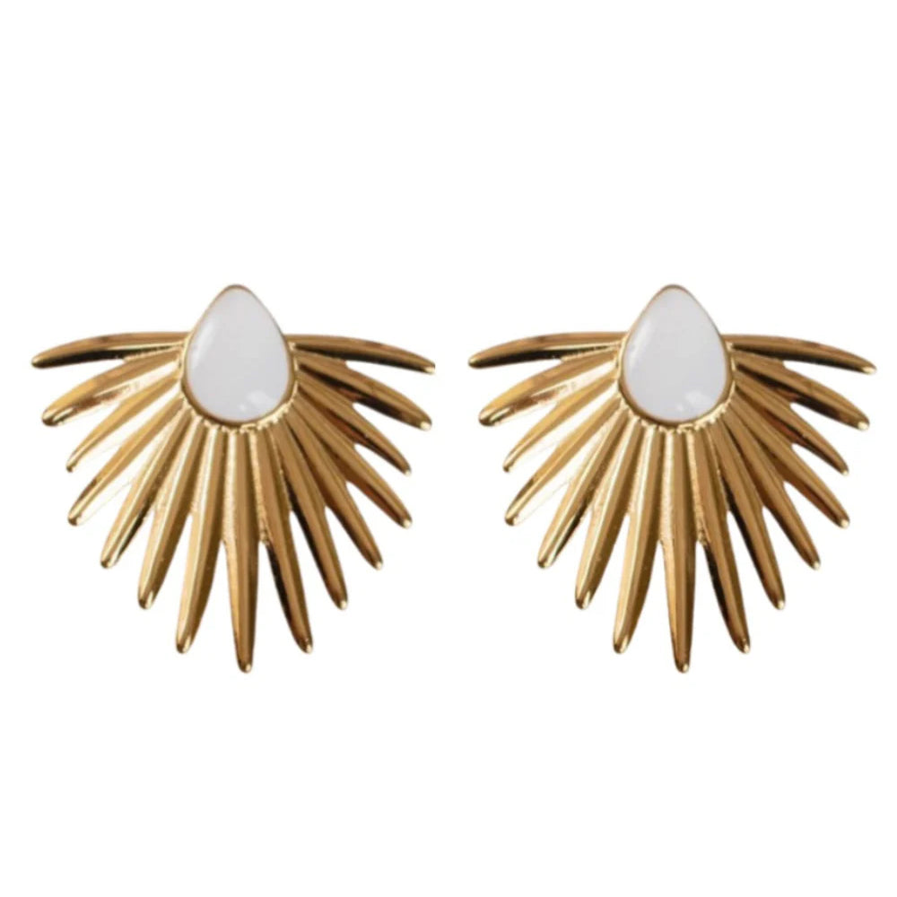 Phoenix Earrings White