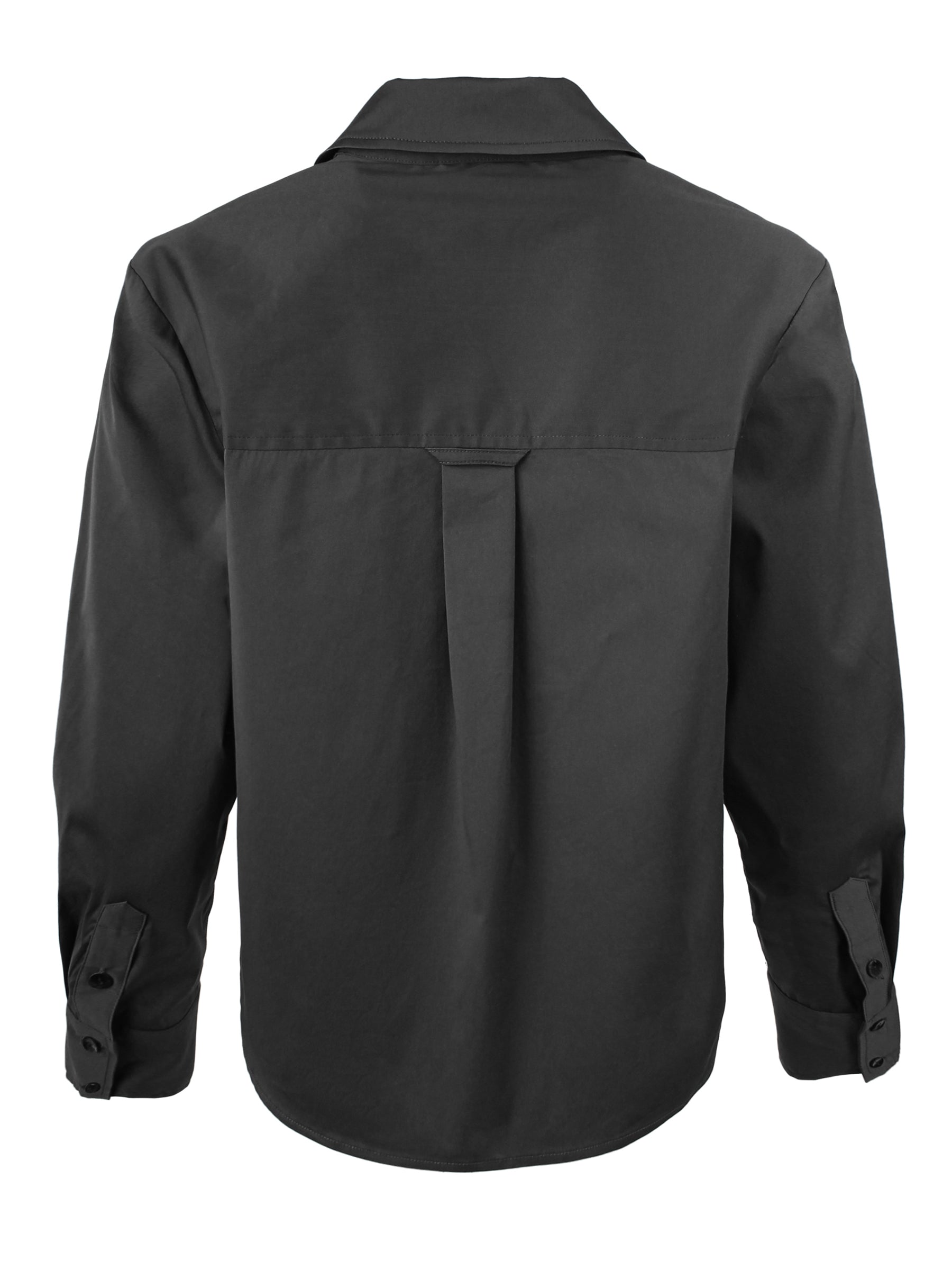 Joni Popover Shirt Black Silky Poplin