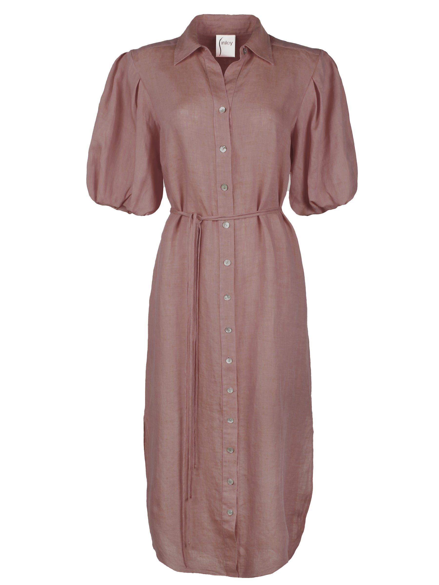 Madeline Dress Washed Linen Mushroom