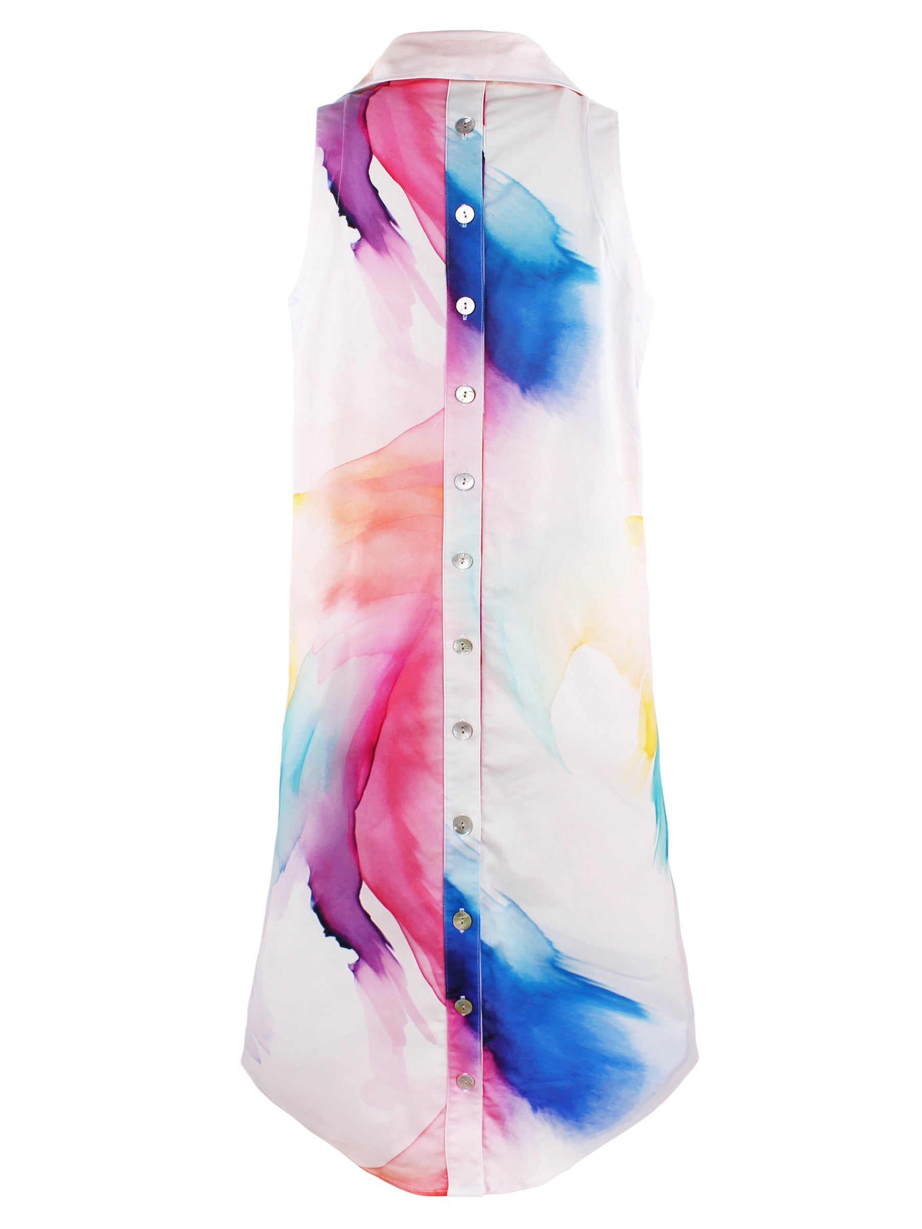 Swing Dress Abstract Watercolor Print