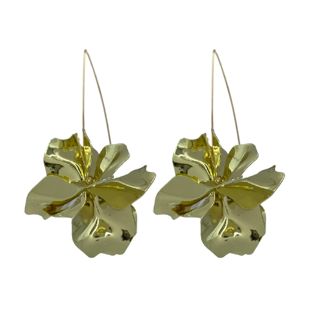 AC Air Bloom Drop Earrings, Gold