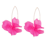 AC Air Bloom Drop Earrings Bright Pink