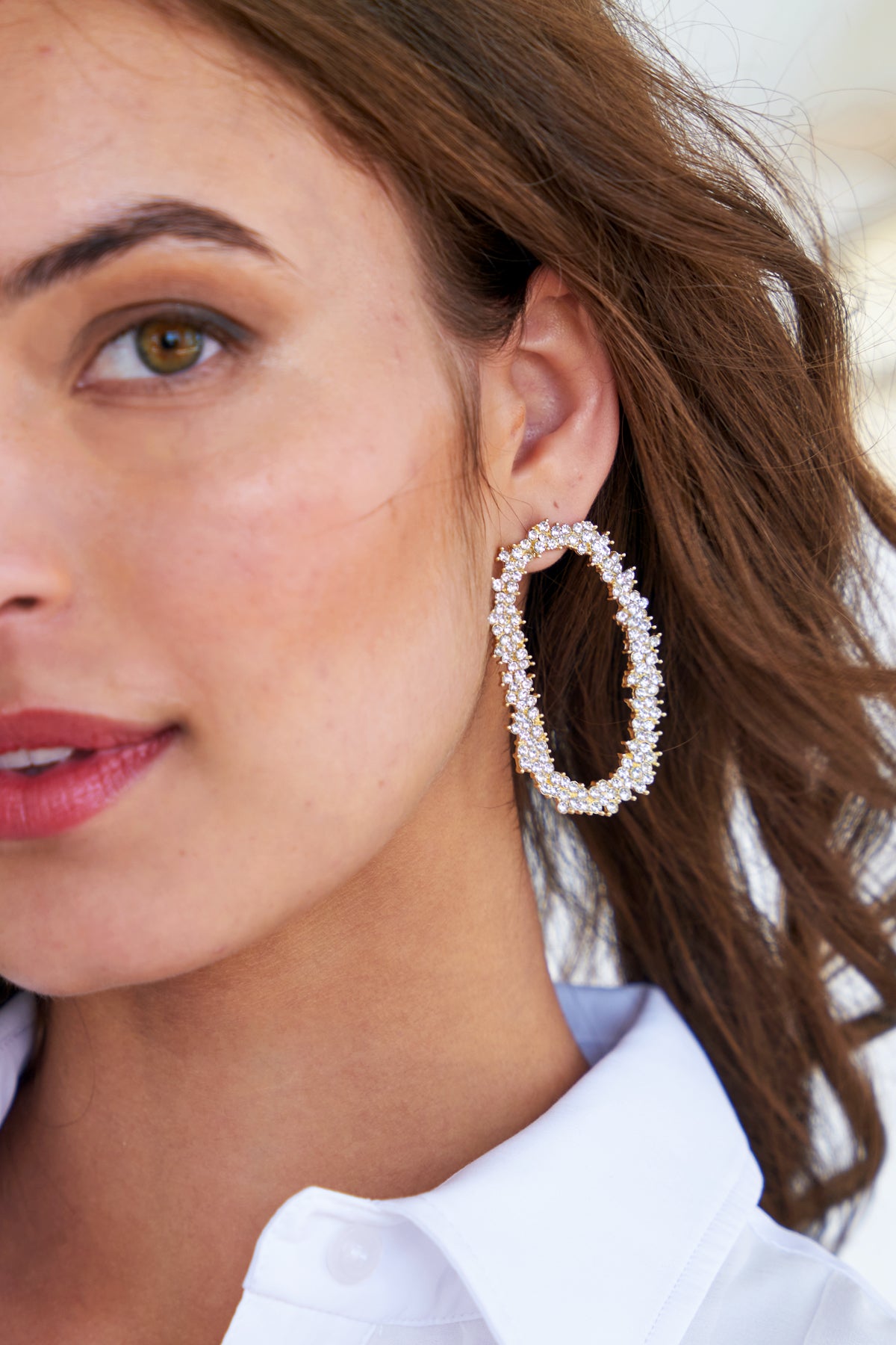 Clear Crystal Garland Drop Earrings