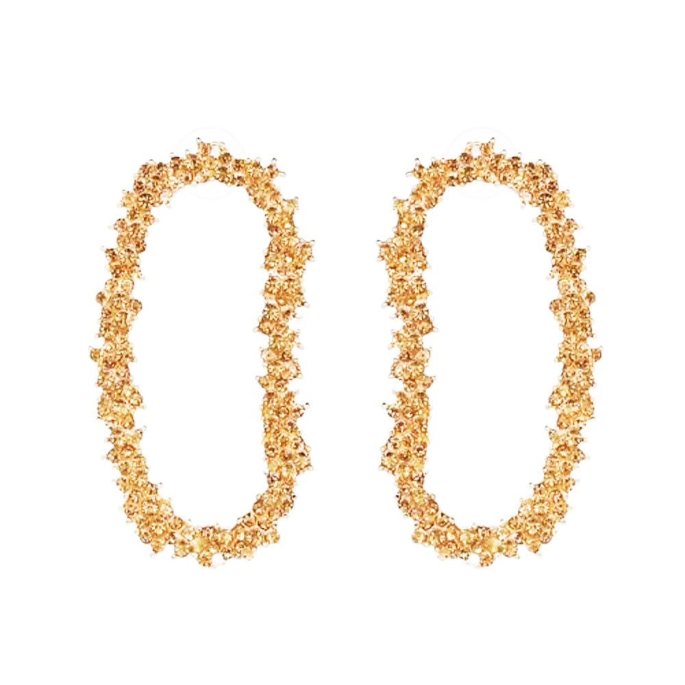 Gold Crystal Garland Earring