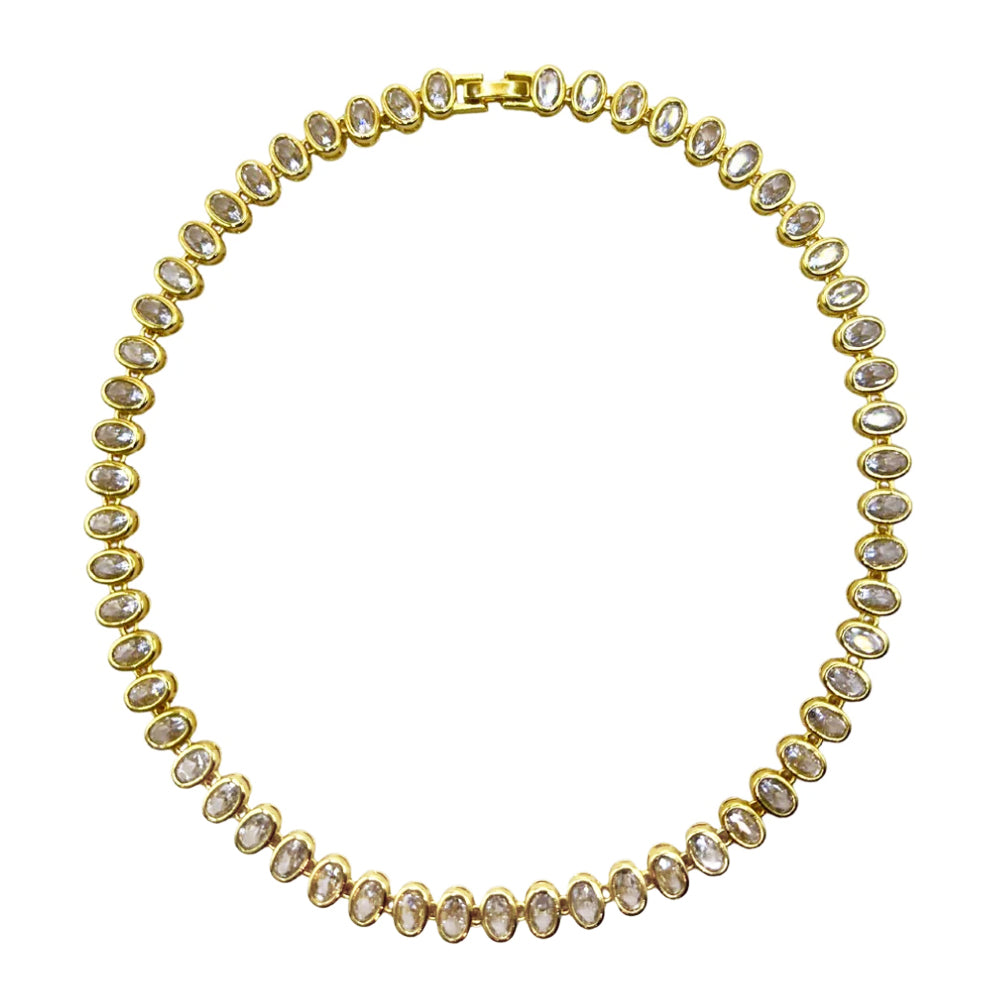 Oval Tennis Necklace