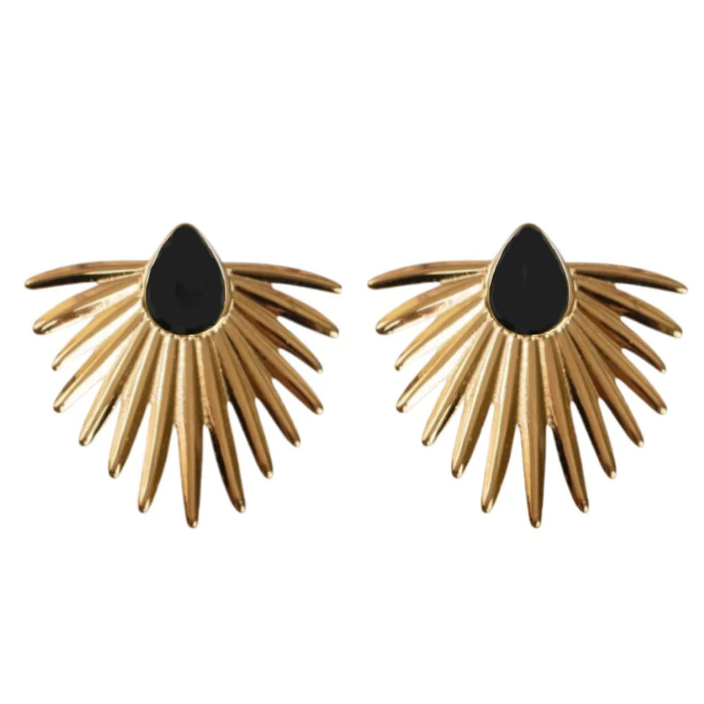 Phoenix Earrings Black