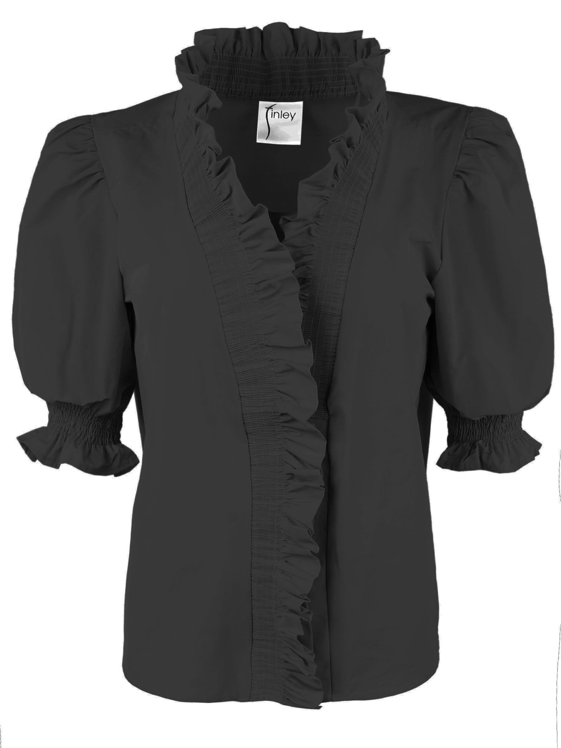 Cici Shirt Black Techy Taffeta