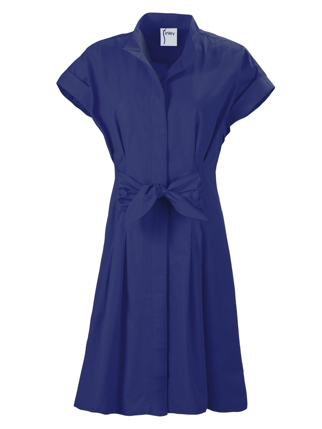 Navy Blue Fit and Flare Short Sleeve Dress | Finley Shirts