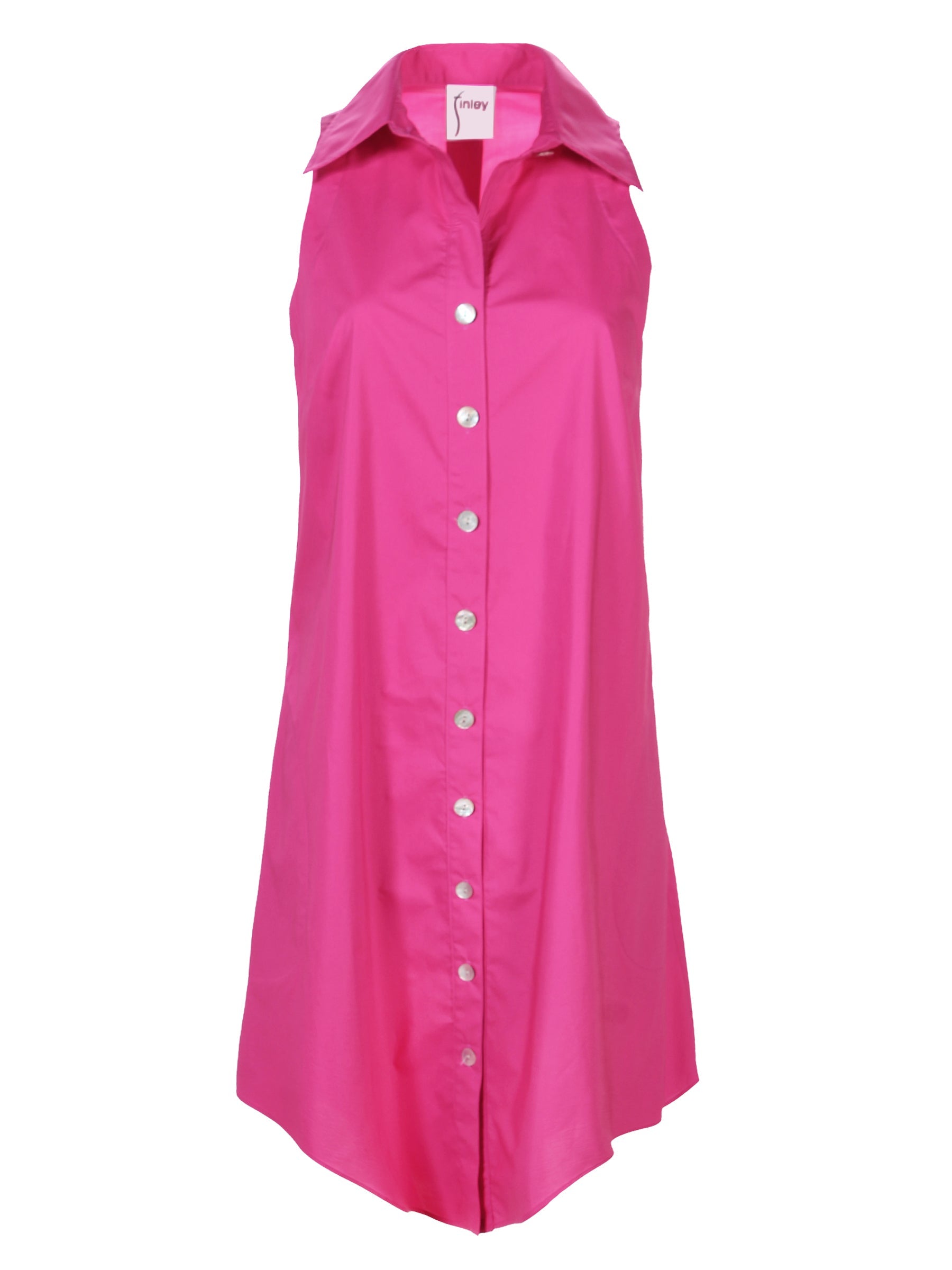 Pink button down shirt dress best sale